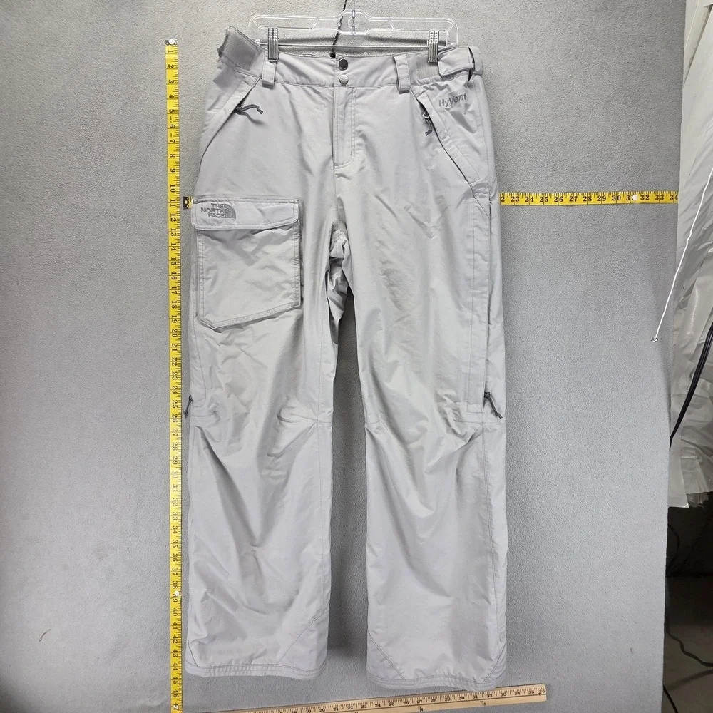 The North Face Pants Mens Large Gray HyVent Snow Ski Waterproof Zip Pockets